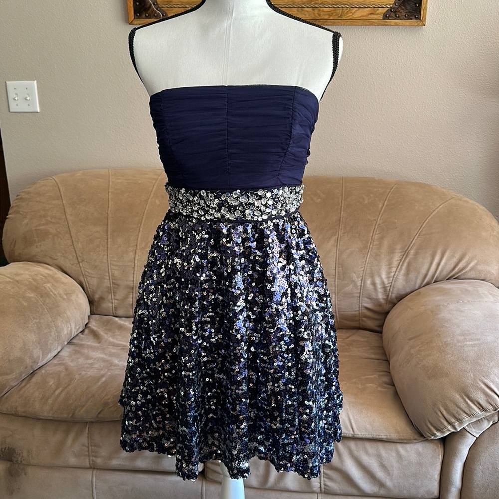 My Michelle Strapless Homecoming Dress